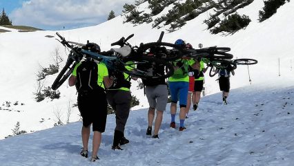 Tragepassage am Hahntennjoch