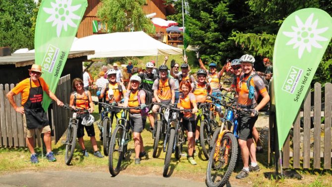 Mit dem Mountainbike zum Sommerfest der DAV Sektion Hof