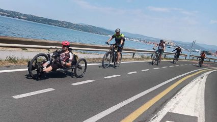 Mit dem Handbike über die Alpen